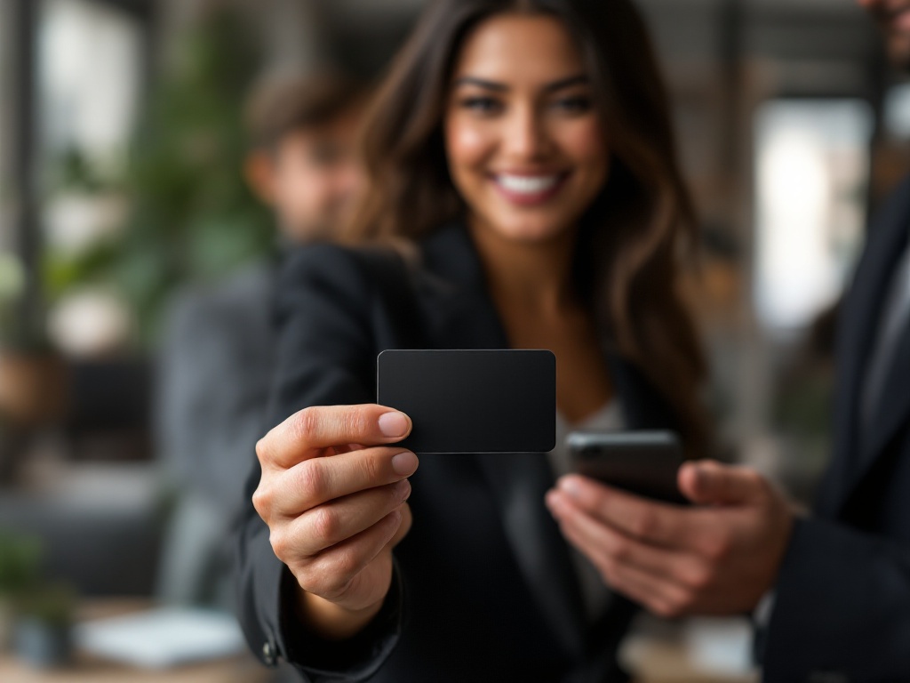 Una página BIO de empresa abierta en un teléfono tras un toque en la tarjeta NFC